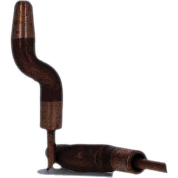 Tuffaloy - Spot Welder Tips For Use With: 5RW Electrode Holder Type: Double Bend Tip A Nose (Pointed) - Apex Tool & Supply