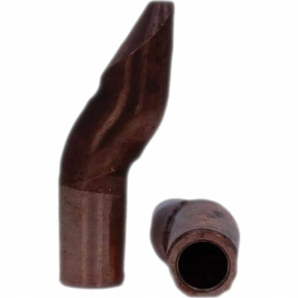 Tuffaloy - Spot Welder Tips For Use With: 4RW Electrode Holder Type: Double Bend Tip D Nose (Offset) - Apex Tool & Supply