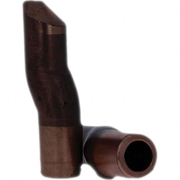 Tuffaloy - Spot Welder Tips For Use With: 4RW Electrode Holder Type: Double Bend Tip D Nose (Offset) - Apex Tool & Supply
