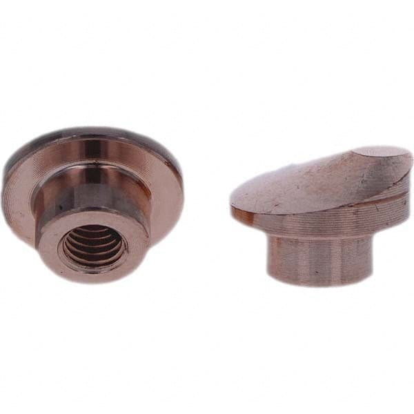 Tuffaloy - Spot Welder Tips For Use With: Socket Or Paddle Type Holder Type: Socket Tip D Nose (Offset) - Apex Tool & Supply