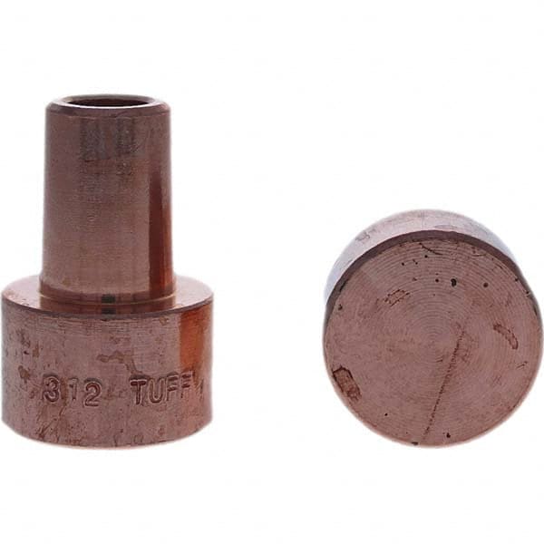 Tuffaloy - Spot Welder Tips For Use With: 5RW Electrode Holder Type: Backup Electrode Round Face - Apex Tool & Supply