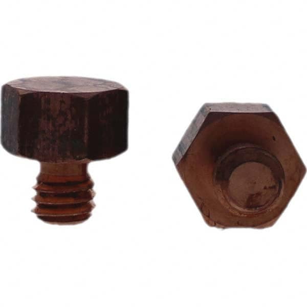 Tuffaloy - Spot Welder Tips For Use With: 3/8-16 Threaded Electrode Holder Type: Threaded Tip C Nose (Flat) - Apex Tool & Supply
