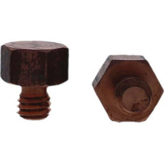 Tuffaloy - Spot Welder Tips For Use With: 3/8-16 Threaded Electrode Holder Type: Threaded Tip C Nose (Flat) - Apex Tool & Supply