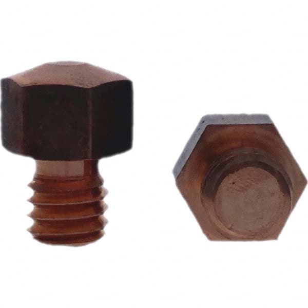 Tuffaloy - Spot Welder Tips For Use With: 3/8-16 Threaded Electrode Holder Type: Threaded Tip E Nose (Truncated) - Apex Tool & Supply