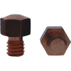 Tuffaloy - Spot Welder Tips For Use With: 3/8-16 Threaded Electrode Holder Type: Threaded Tip E Nose (Truncated) - Apex Tool & Supply