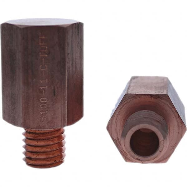 Tuffaloy - Spot Welder Tips For Use With: 3/4-10 Threaded Electrode Holder Type: Threaded Tip C Nose (Flat) - Apex Tool & Supply