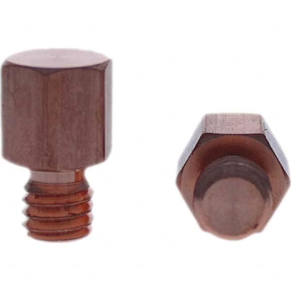 Tuffaloy - Spot Welder Tips For Use With: 3/8-16 Threaded Electrode Holder Type: Threaded Tip C Nose (Flat) - Apex Tool & Supply