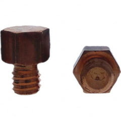Tuffaloy - Spot Welder Tips For Use With: 3/8-16 Threaded Electrode Holder Type: Threaded Tip C Nose (Flat) - Apex Tool & Supply