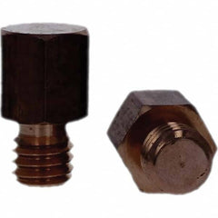 Tuffaloy - Spot Welder Tips For Use With: 3/8-16 Threaded Electrode Holder Type: Threaded Tip C Nose (Flat) - Apex Tool & Supply