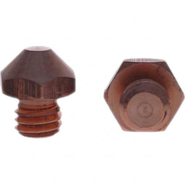 Tuffaloy - Spot Welder Tips For Use With: 7/16-14 Threaded Electrode Holder Type: Threaded Tip E Nose (Truncated) - Apex Tool & Supply