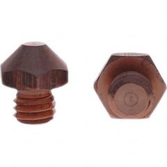 Tuffaloy - Spot Welder Tips For Use With: 7/16-14 Threaded Electrode Holder Type: Threaded Tip E Nose (Truncated) - Apex Tool & Supply