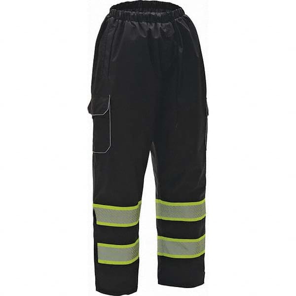 GSS Safety - Size L/XL Black Waterproof Rain Pants - Apex Tool & Supply
