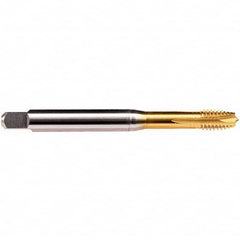Emuge - M5x0.80 Metric 6HX 3 Flute TiN Finish HSS-E Spiral Point Tap - Apex Tool & Supply