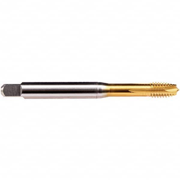 Emuge - M10x1.50 Metric 6HX 4 Flute TiN Finish HSS-E Spiral Point Tap - Apex Tool & Supply