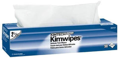 Kimtech - Dry Clean Room/Lab/Critical Task Wipes - Pop-Up, 16-5/8" x 14-3/4" Sheet Size, White - Apex Tool & Supply