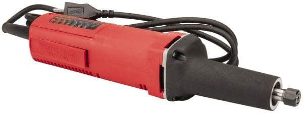 Milwaukee Tool - 1/4 Inch Collet, 21,000 RPM, Straight, Electric Die Grinder - 120 Volt, 4.5 Amp, 8 Ft. Long Cord - Apex Tool & Supply
