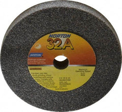 Norton - 46 Grit Aluminum Oxide Type 1 Internal Grinding Wheel - 4" Diam x 1/2" Hole x 1/2" Thick, 8,120 Max RPM, Type 1 Coarse Grade, K Hardness, Vitrified Bond, No Recess - Apex Tool & Supply