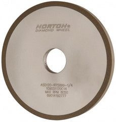 Norton - 6" Diam x 1-1/4" Hole x 1/2" Thick, 120 Grit Surface Grinding Wheel - Diamond, Type 1A1, Fine Grade, Resinoid Bond - Apex Tool & Supply