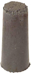 Cratex - 3/8" Max Diam x 7/8" Long, Taper, Rubberized Point - Fine Grade, Silicon Carbide, 1/8" Arbor Hole, Unmounted - Apex Tool & Supply