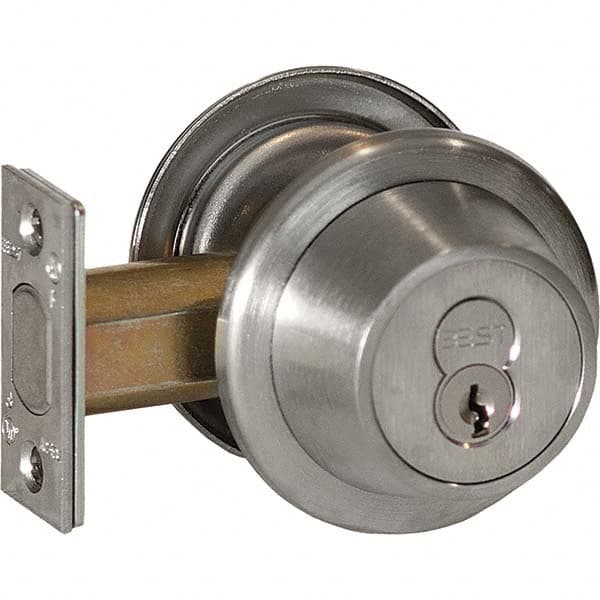 Best - Deadbolts Type: Double Cylinder Door Thickness Range: 1-3/8-2 - Apex Tool & Supply