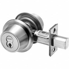 Best - Deadbolts Type: Heavy-Duty Double Cylinder Door Thickness Range: 1-3/4-2 - Apex Tool & Supply