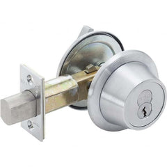 Best - Deadbolts Type: Heavy-Duty Single Cylinder Door Thickness Range: 1-3/4-2 - Apex Tool & Supply