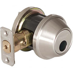 Stanley - Deadbolts Type: Single Cylinder Door Thickness Range: 1-3/8 - 1-3/4 - Apex Tool & Supply
