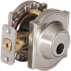 Stanley - Deadbolts Type: Single Cylinder Door Thickness Range: 1-3/8 - 1-3/4 - Apex Tool & Supply