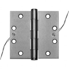 Stanley - 4-1/2" Long x 4-1/2" Wide Grade 1 304 Stainless Steel Full Mortise, Concealed Electric Commercial Hinge - Apex Tool & Supply