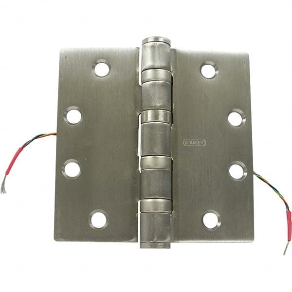 Stanley - 4-1/2" Long x 4-1/2" Wide Grade 1 304 Stainless Steel Full Mortise Ball Bearing Commercial Hinge - Apex Tool & Supply
