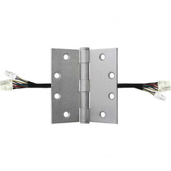 Stanley - 4-1/2" Long x 4-1/2" Wide Grade 1 Steel Full Mortise, Concealed Electric Commercial Hinge - Apex Tool & Supply