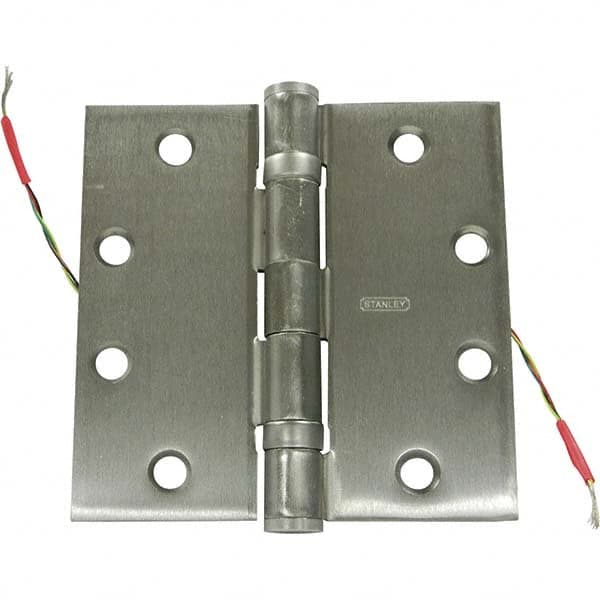 Stanley - 4-1/2" Long x 4-1/2" Wide Grade 1 304 Stainless Steel Full Mortise Ball Bearing Commercial Hinge - Apex Tool & Supply