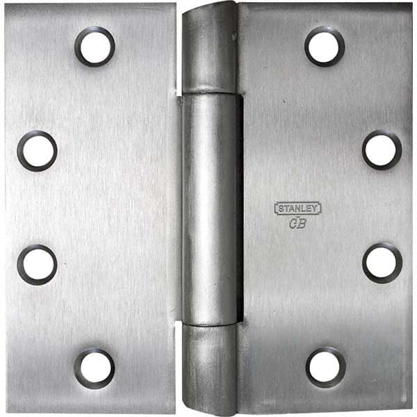 Stanley - 4-1/2" Long x 4-1/2" Wide Grade 1 Steel Full Mortise Ball Bearing Commercial Hinge - Apex Tool & Supply