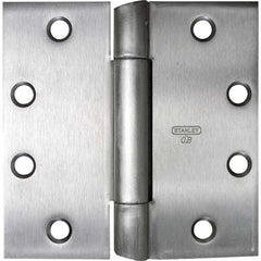 Stanley - 4-1/2" Long x 4-1/2" Wide Grade 1 Steel Full Mortise Ball Bearing Commercial Hinge - Apex Tool & Supply