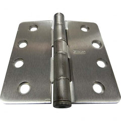 Stanley - 4" Long x 4" Wide Grade 1 Steel Full Mortise Commercial Hinge - Apex Tool & Supply