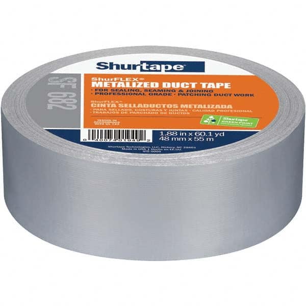 Shurtape - SF 682 ShurFLEX Non-Printed Metalized Cloth Duct Tape - Apex Tool & Supply