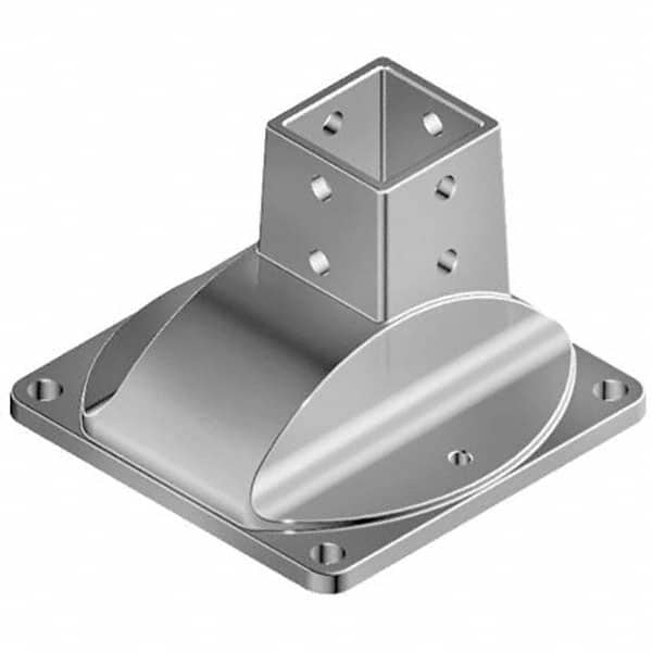 FATH - 150.11mm Wide, 3.94" High, Floor Mount Base Plates - Apex Tool & Supply