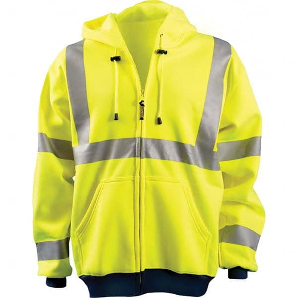 OccuNomix - Size S Hi-Viz Yellow High Visibility Sweatshirt - Apex Tool & Supply