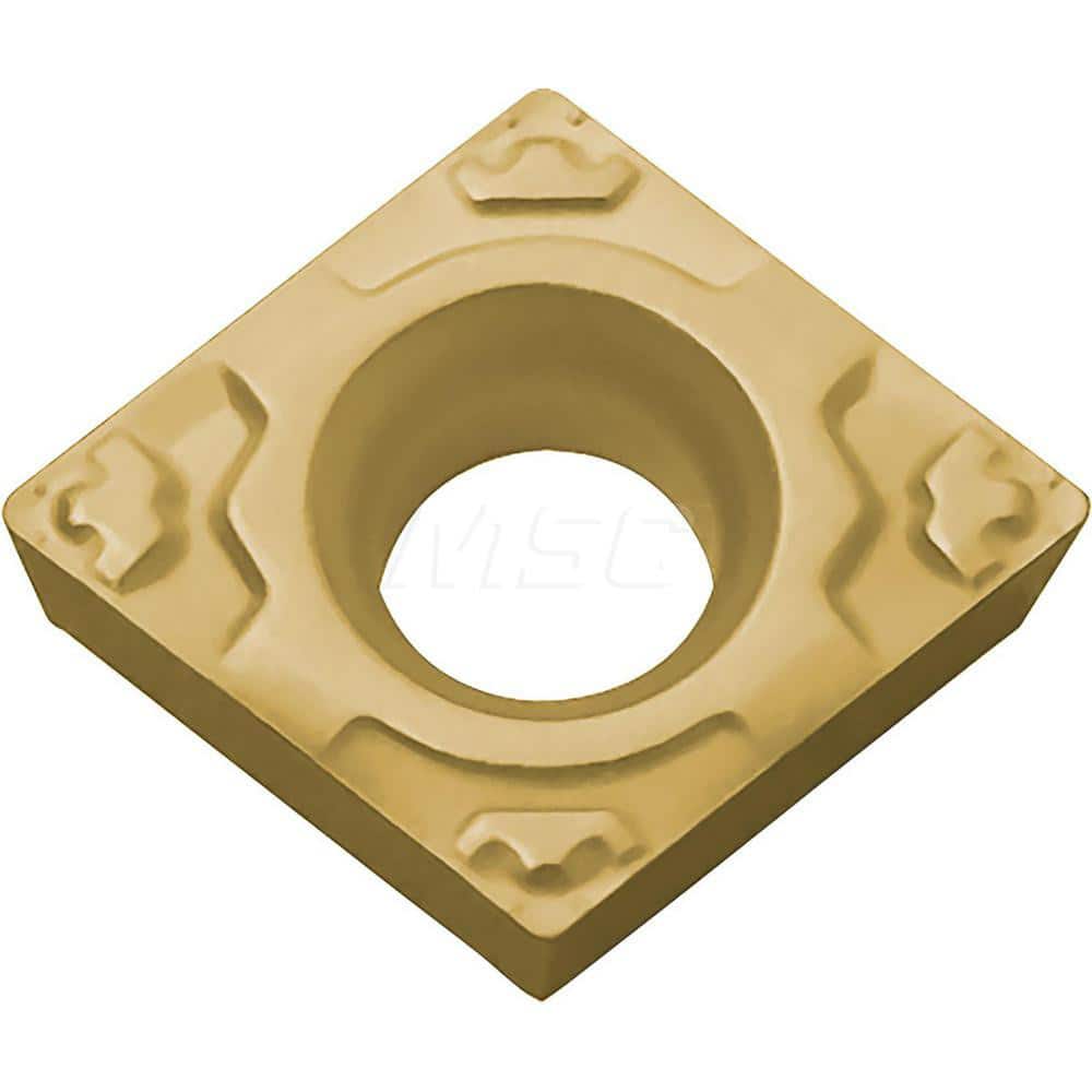 Kyocera CPMT 321GP CA5525 Grade CVD Carbide, 11 Degree, Diamond, Positive Rake Angle, Neutral Turning Insert for Light Interruption and Finishing in (P) Carbon/Alloy Steel