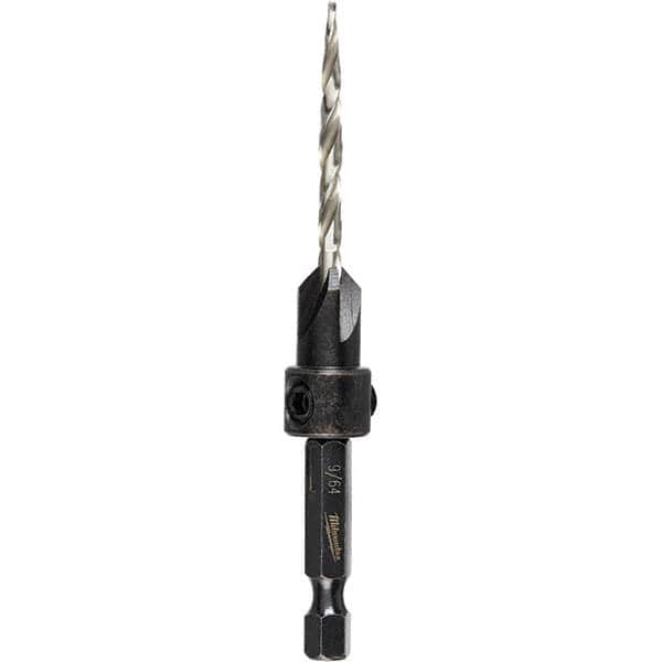 Milwaukee Tool - Adjustable-Depth Drill Countersinks Cutter Head Diameter (Wire): #6 Cutter Head Diameter (Inch): 1/4 - Apex Tool & Supply