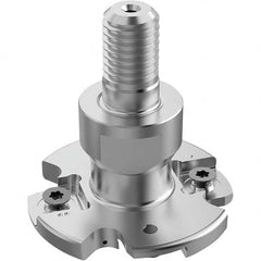 Seco - Combimaster Connection, 1/4" Cutting Width, 0.6024" Depth of Cut, 2" Cutter Diam, 4 Tooth Indexable Slotting Cutter - Apex Tool & Supply