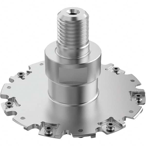 Seco - Combimaster Connection, 5/32" Cutting Width, 1.3189" Depth of Cut, 4" Cutter Diam, 14 Tooth Indexable Slotting Cutter - Apex Tool & Supply
