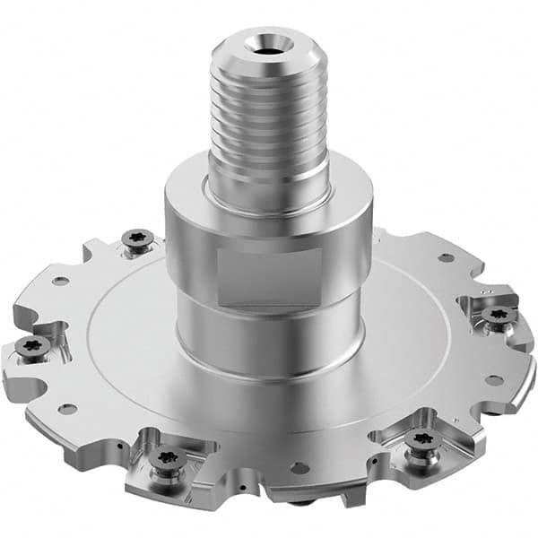 Seco - Combimaster Connection, 1/4" Cutting Width, 1.3228" Depth of Cut, 4" Cutter Diam, 12 Tooth Indexable Slotting Cutter - Apex Tool & Supply