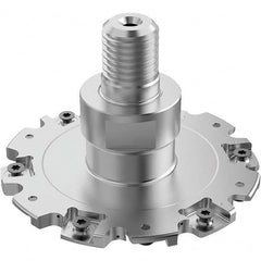 Seco - Combimaster Connection, 6mm Cutting Width, 32.8mm Depth of Cut, 100mm Cutter Diam, 12 Tooth Indexable Slotting Cutter - Apex Tool & Supply