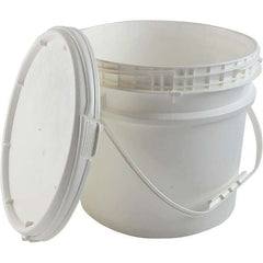 Dynalon Labware - 1 6-Piece 3.5 Gal 10.87" High, High-Density Polyethylene Round White Single Pail - Apex Tool & Supply