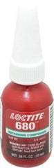Loctite - 10 mL Bottle, Green, High Strength Liquid Retaining Compound - Series 680, 24 hr Full Cure Time, Heat Removal - Apex Tool & Supply