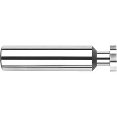 Harvey Tool - 1/4" Cut Diam, 0.5mm Cut Width, 1/4" Shank, Straight-Tooth Woodruff Keyseat Cutter - Exact Industrial Supply