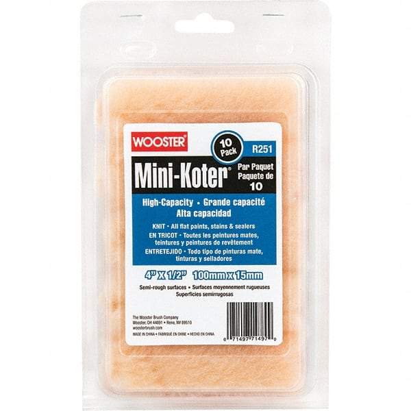 Wooster Brush - Paint Roller Covers   Type: Mini Roller    Nap Size (Inch): 1/2 - Apex Tool & Supply