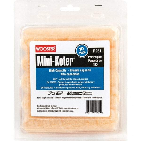 Wooster Brush - Paint Roller Covers   Type: Mini Roller    Nap Size (Inch): 1/2 - Apex Tool & Supply