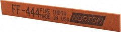 Norton - 4" Long x 1/2" Wide x 1/16" Thick, Aluminum Oxide Sharpening Stone - Taper, Fine Grade - Apex Tool & Supply